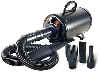 2800W High-Power Pet Grooming Hair Dryer Blaster - Fast Drying for Dogs and Cats with Adjustable Speed and Temperature, Quiet Operation, and Flexible Hose for Professional Grooming