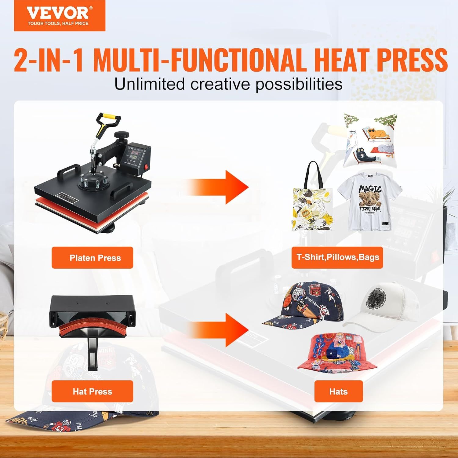 Versatile 15" Industrial Heat Press