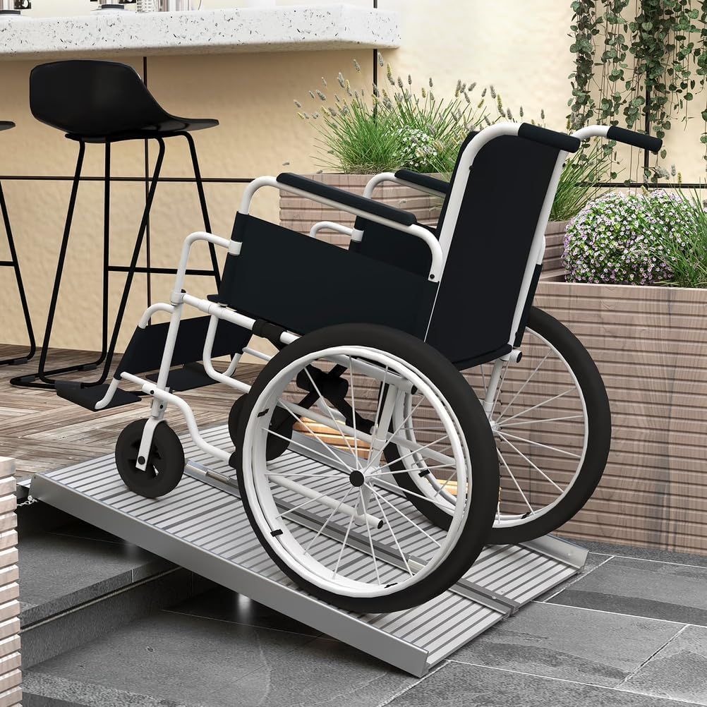 Aluminium Folding 3 ft Ramp that is lightweight, Portable with carrying Handle