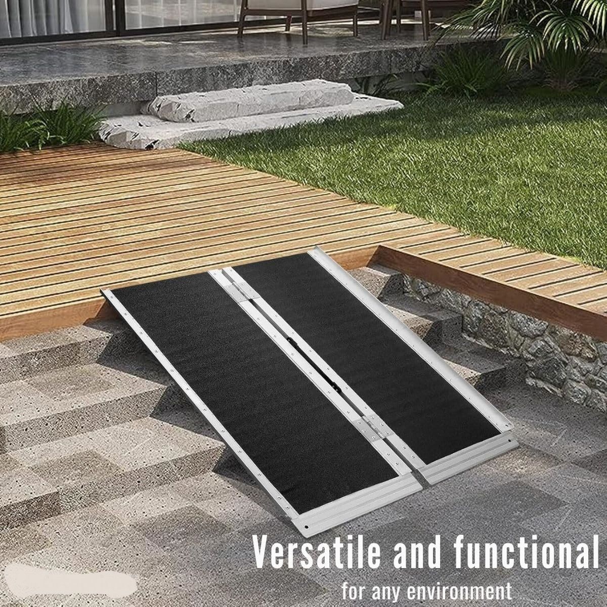 Folding Portable Wheelchair Ramp Lightweight Aluminium Mobility Access Ramp