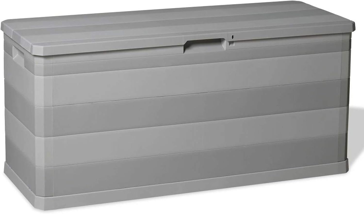 Garden Storage Box Grey 117 x 45 x 56 cm, Outdoor Deck Box, Patio Furniture &amp; Cushion Storage