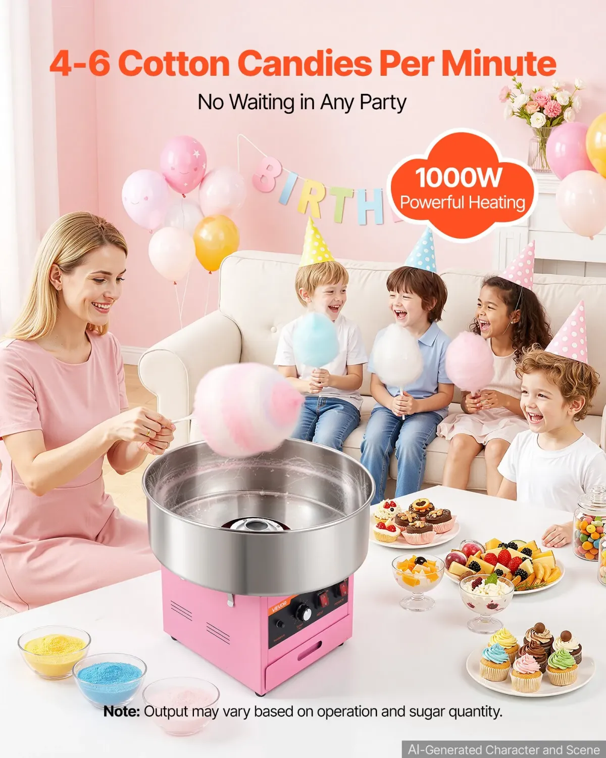 Professional 1000W Commercial Cotton Candy Machine – AK-609A