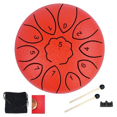 Steel Tongue Drum 6 Inch 11 Note Gift Set