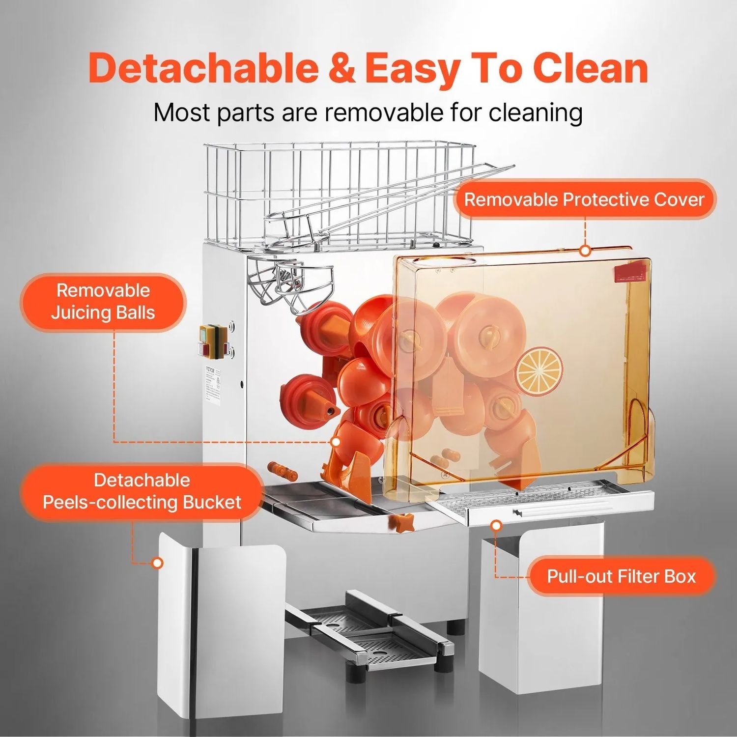 Commercial Orange Juicer Machine 120W Automatic
