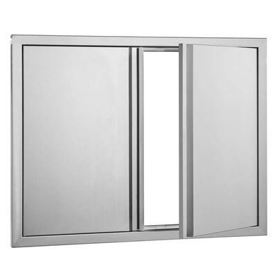 BBQ Access Door 31 x 24 Inch, Double Stainless Steel Outdoor Kitchen Cabinet Door with Recessed Handles for Grill Island