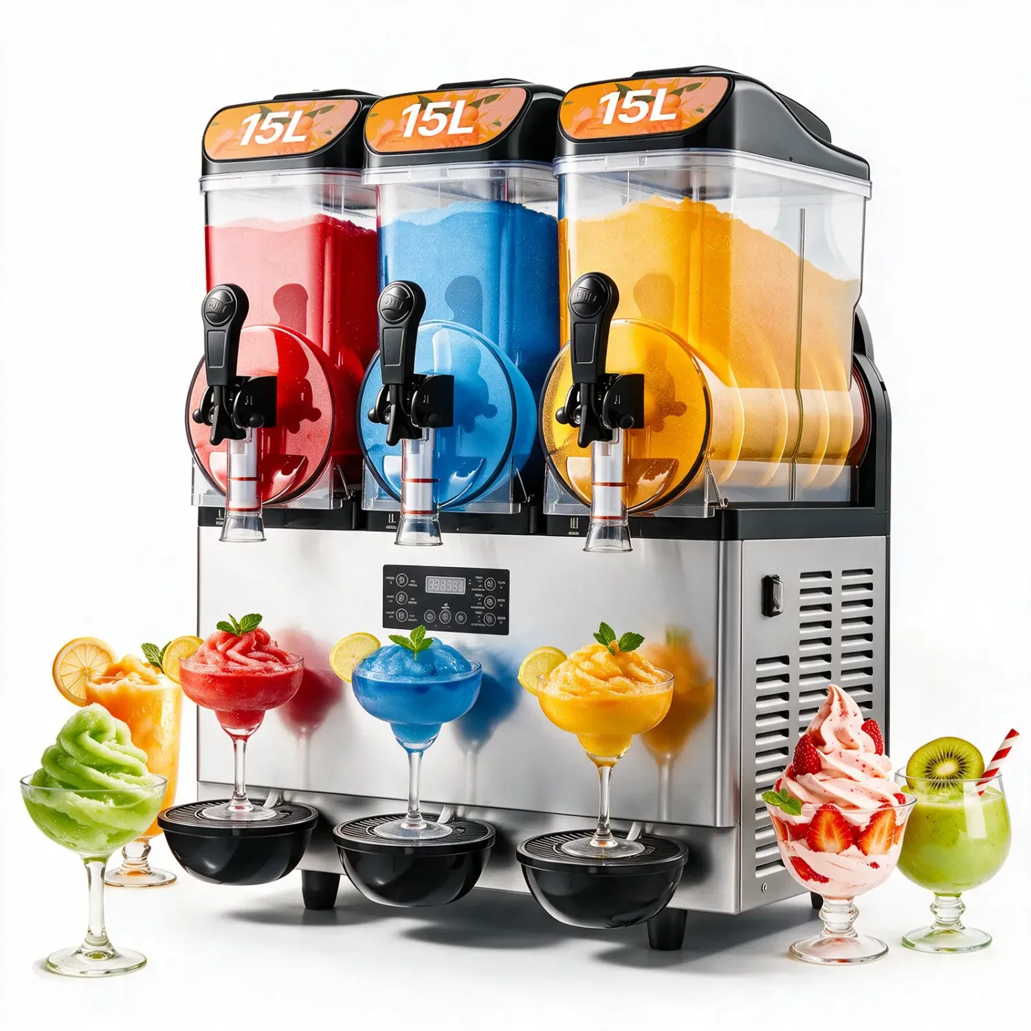 Commercial Slushy Machine 45L Triple Tank