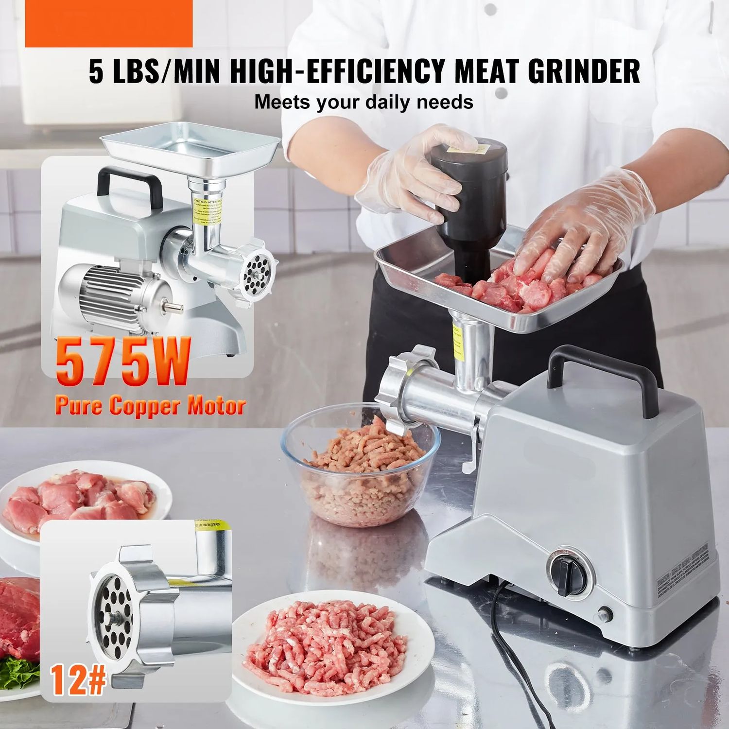 800W Max Electric Meat Mincer with Sausage Maker