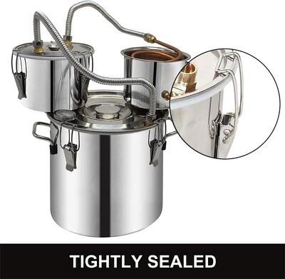 12L/20L/30L/50L - 3 Pot Diy Home Brewing Alcohol Water Distiller Moonshine Still Spirits Kit