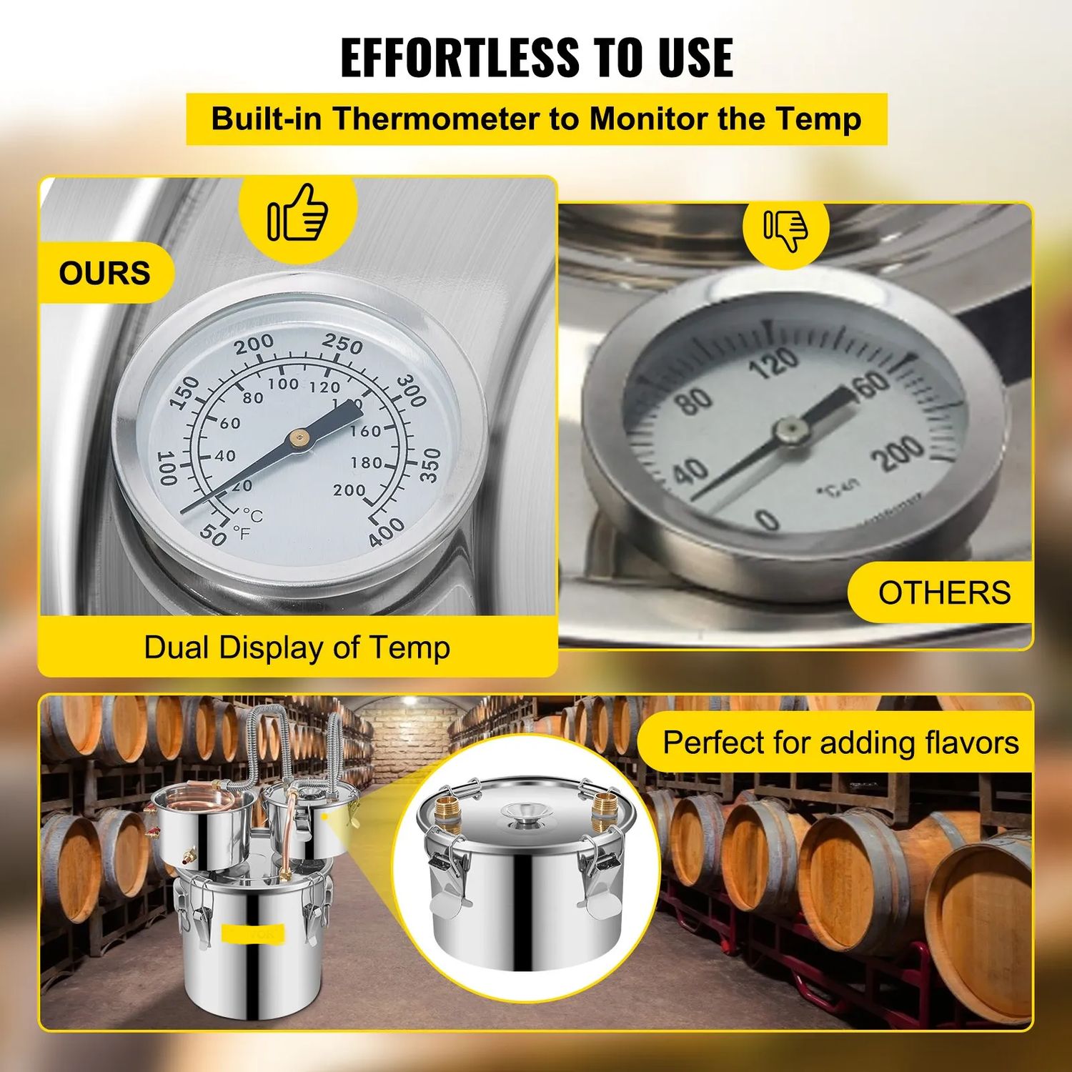 Stainless Steel Alcohol Distillation Kit with Copper Condenser &amp; Thumper Keg