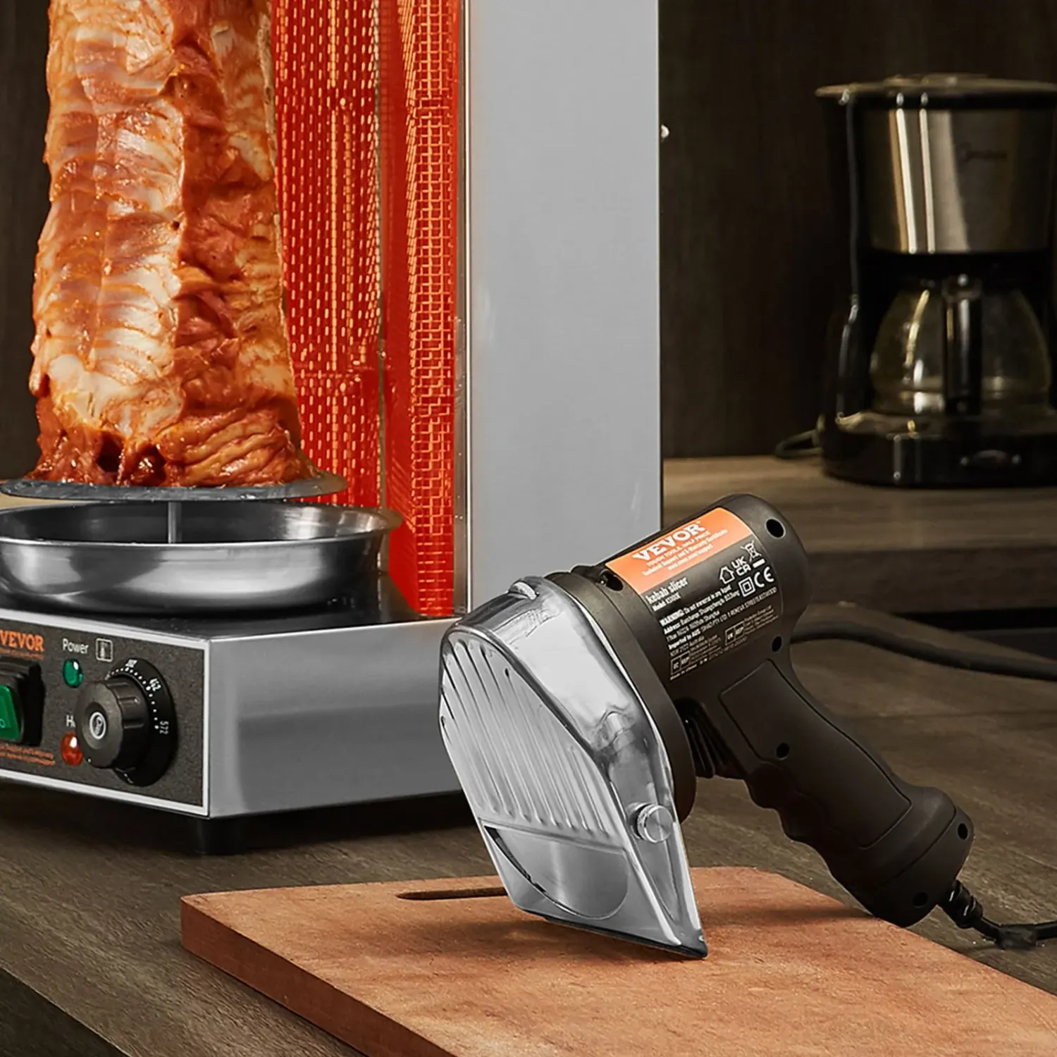 80W Electric Shawarma Kebab Meat Slicer Knife 100mm