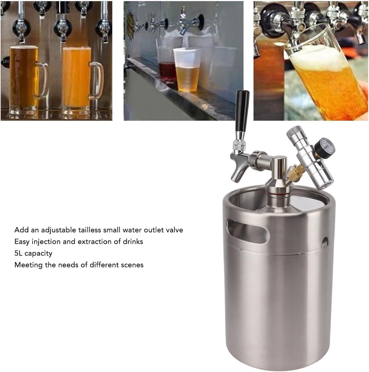 Mini Keg 170oz Stainless Steel Beer Kit
