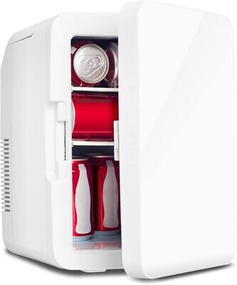 White Table Top Mini Fridge Ice Box Freezer 10l Drinks Cooler