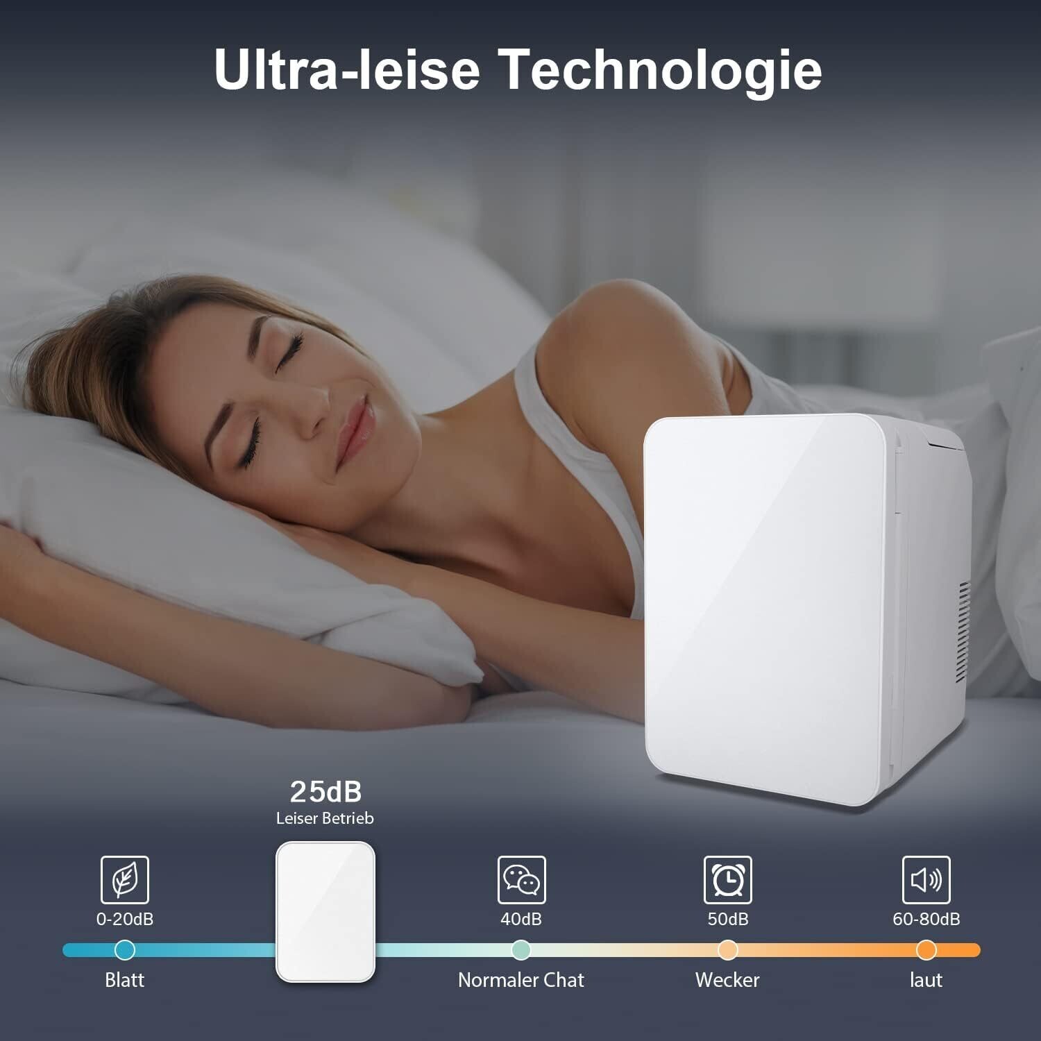 White Table Top Mini Fridge Ice Box Freezer 10l Drinks Cooler