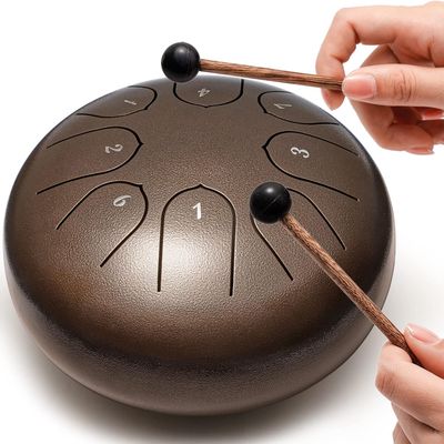 Steel Tongue Drum 6 Inch 8 Notes Meditation Drum