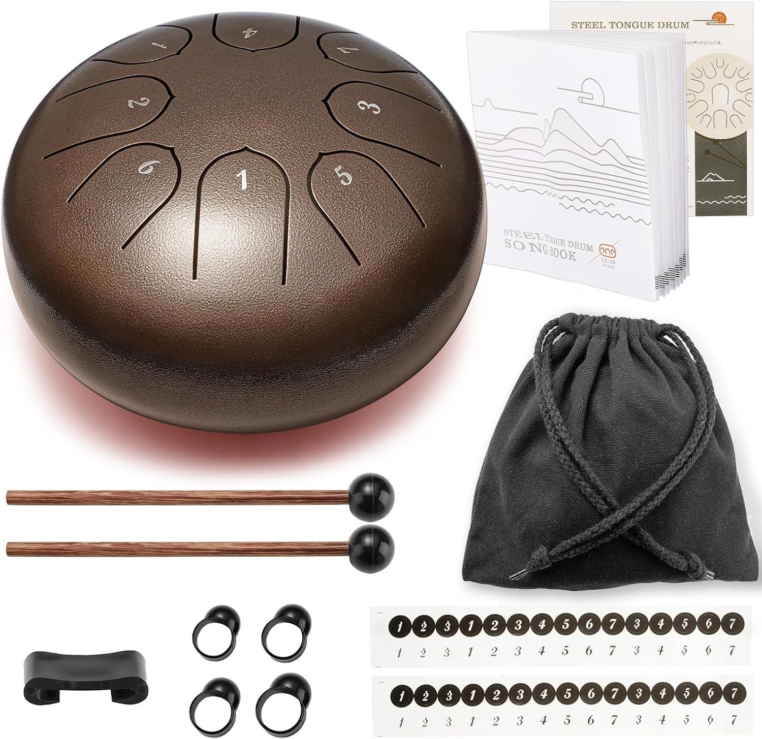 Steel Tongue Drum 6 Inch 8 Notes Meditation Drum