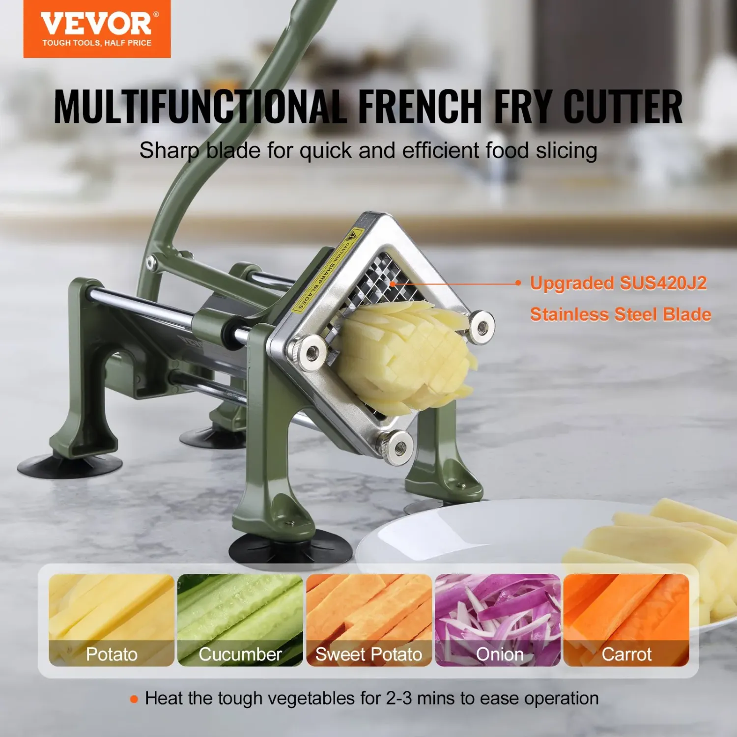 Potato Cutter Stainless Steel French Fry Slicer