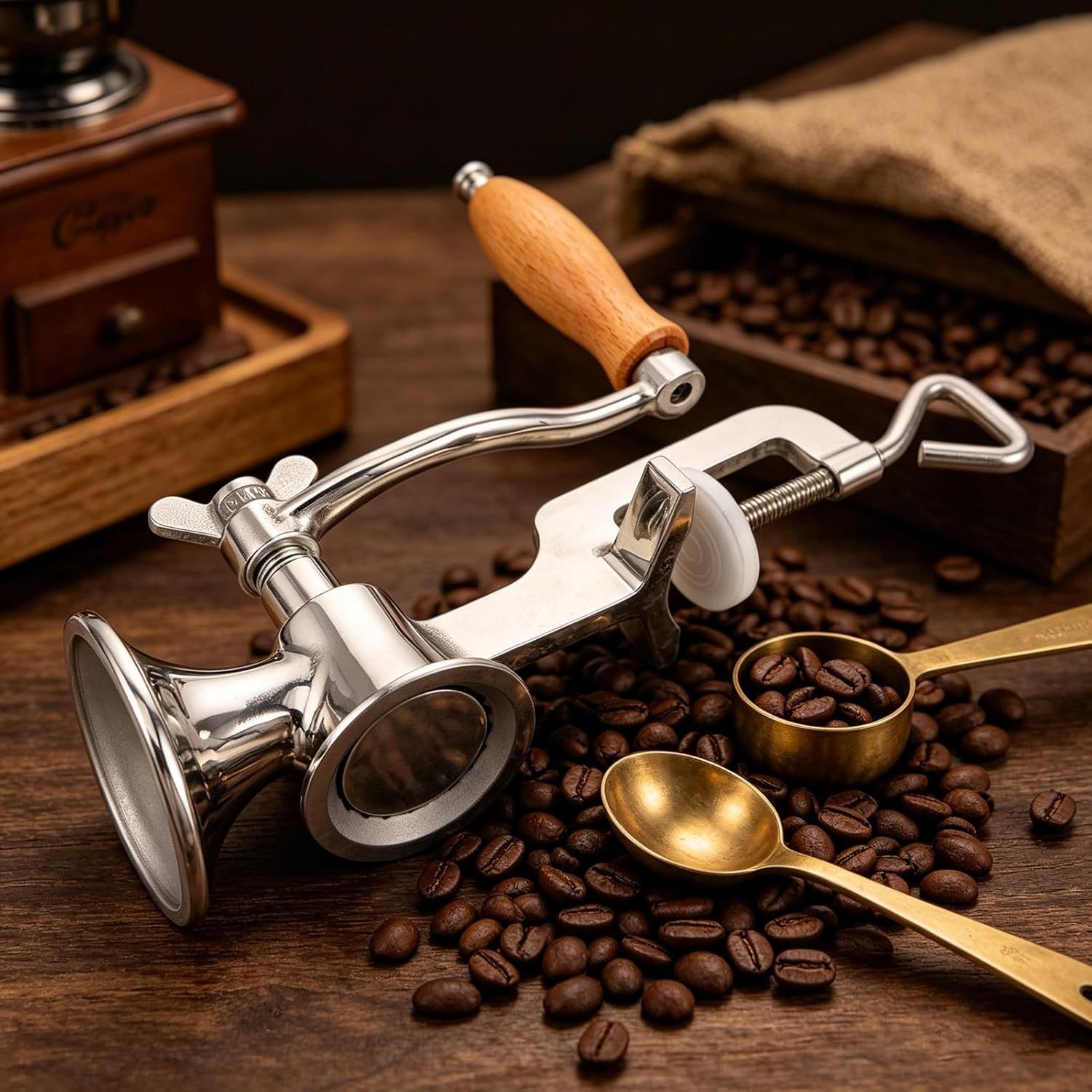 Manual Stainless Steel Coffee &amp; Spice Grinder