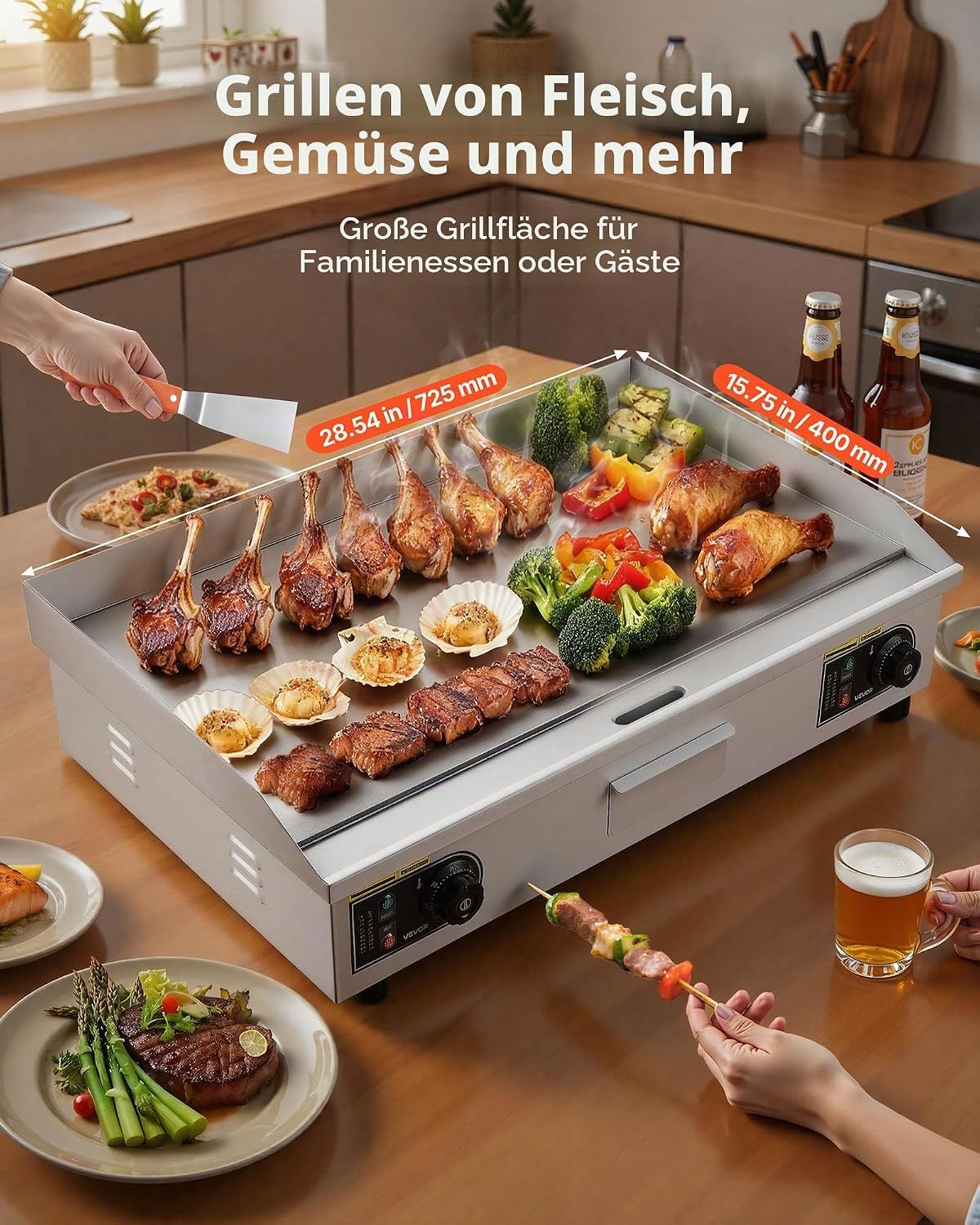 Electric Griddle 725mm Commercial Grill