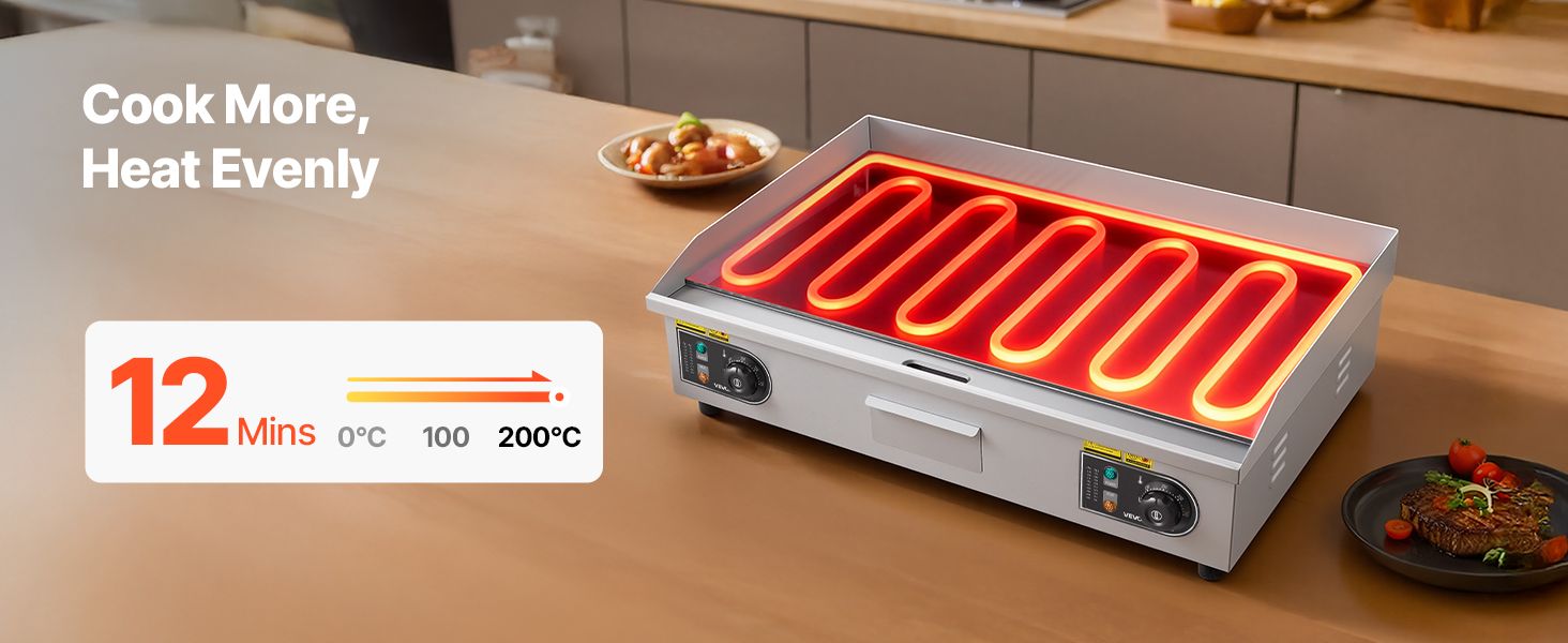 Electric Griddle 725mm Commercial Grill