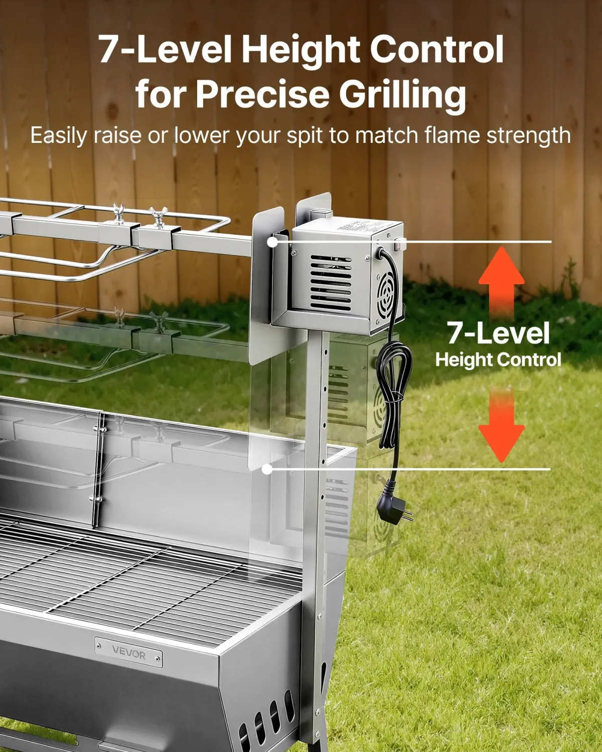 Rotisserie Grill 38W BBQ Spit Roaster