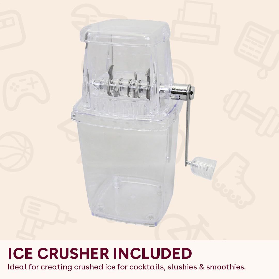 40kg/24H Commercial Ice Maker Machine with Cleaning Function, Ice Crusher and Scoop
