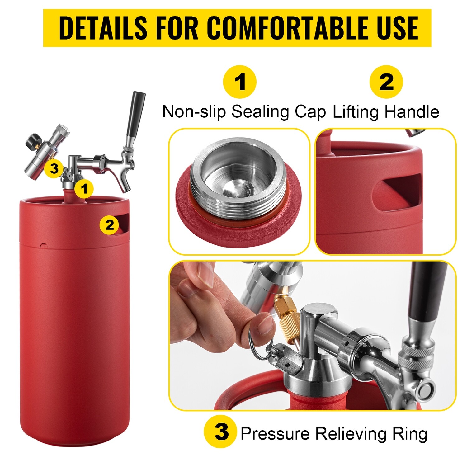 135Oz Mini Keg 4L Stainless Steel Beer Growler