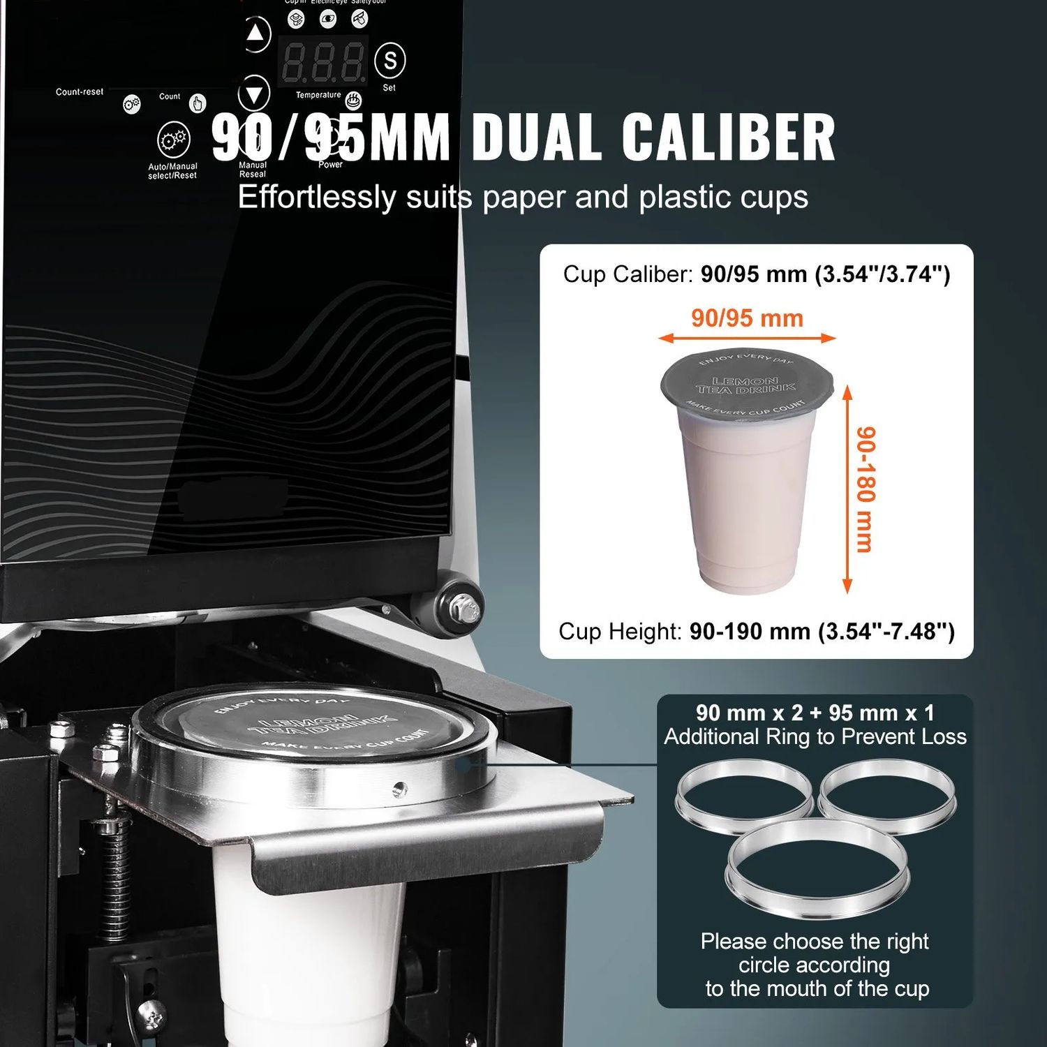 Automatic Cup Sealing Machine – 500–650 Cups/Hour, LCD Display
