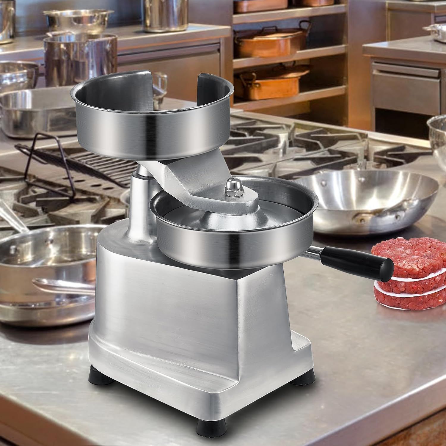 Commercial 150mm Burger Patty Maker Stainless Steel Burger Press