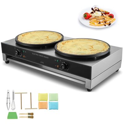 Commercial Crepe Maker 16 Inch Double Head 6000W