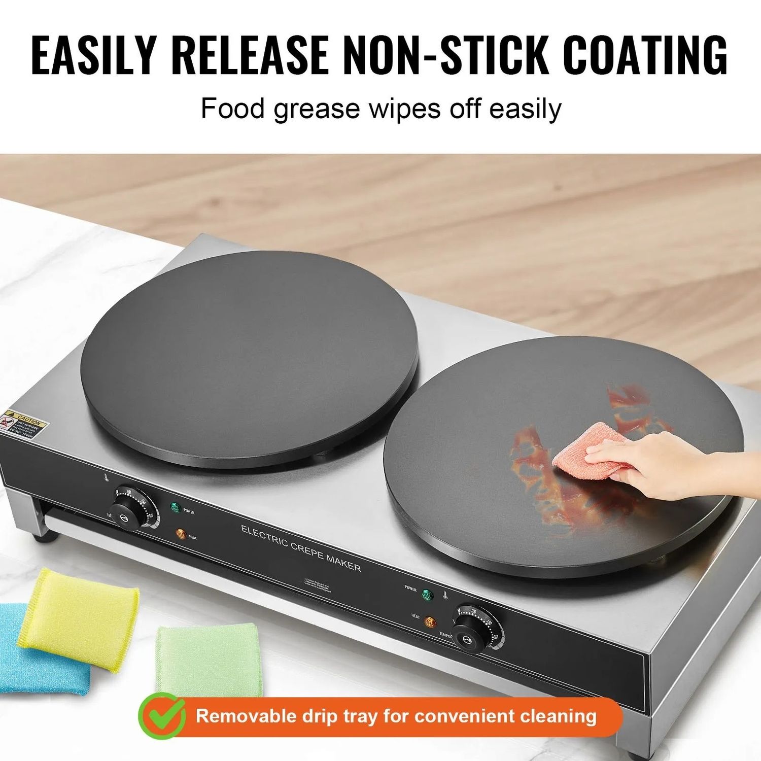 Commercial Crepe Maker 16 Inch Double Head 6000W