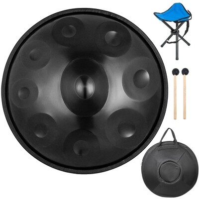 Advanced D Minor Hand Pan Drum – 9 Note Steel Tongue Drum with Soft 22 Hand Pan Bag Advanced D Minor Hand Pan Drum – 9 Note Steel Tongue Drum with Soft 22 Hand Pan Bag