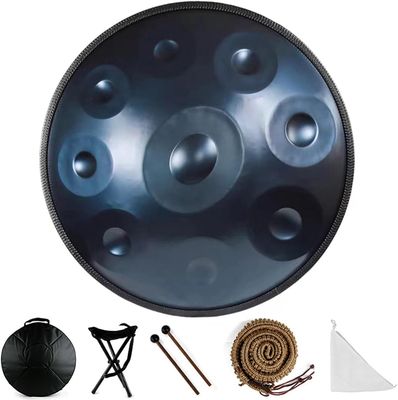 Advanced D Minor Hand Pan Drum – 9 Note Steel Tongue Drum with Soft 22 Hand Pan Bag