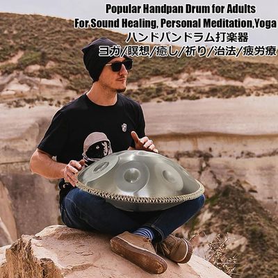 Advanced D Minor Hand Pan Drum – 9 Note Steel Tongue Drum with Soft 22 Hand Pan Bag