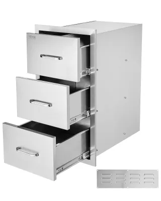 Outdoor Kitchen Drawers Triple BBQ Island  Stainless Steel  Cabinet