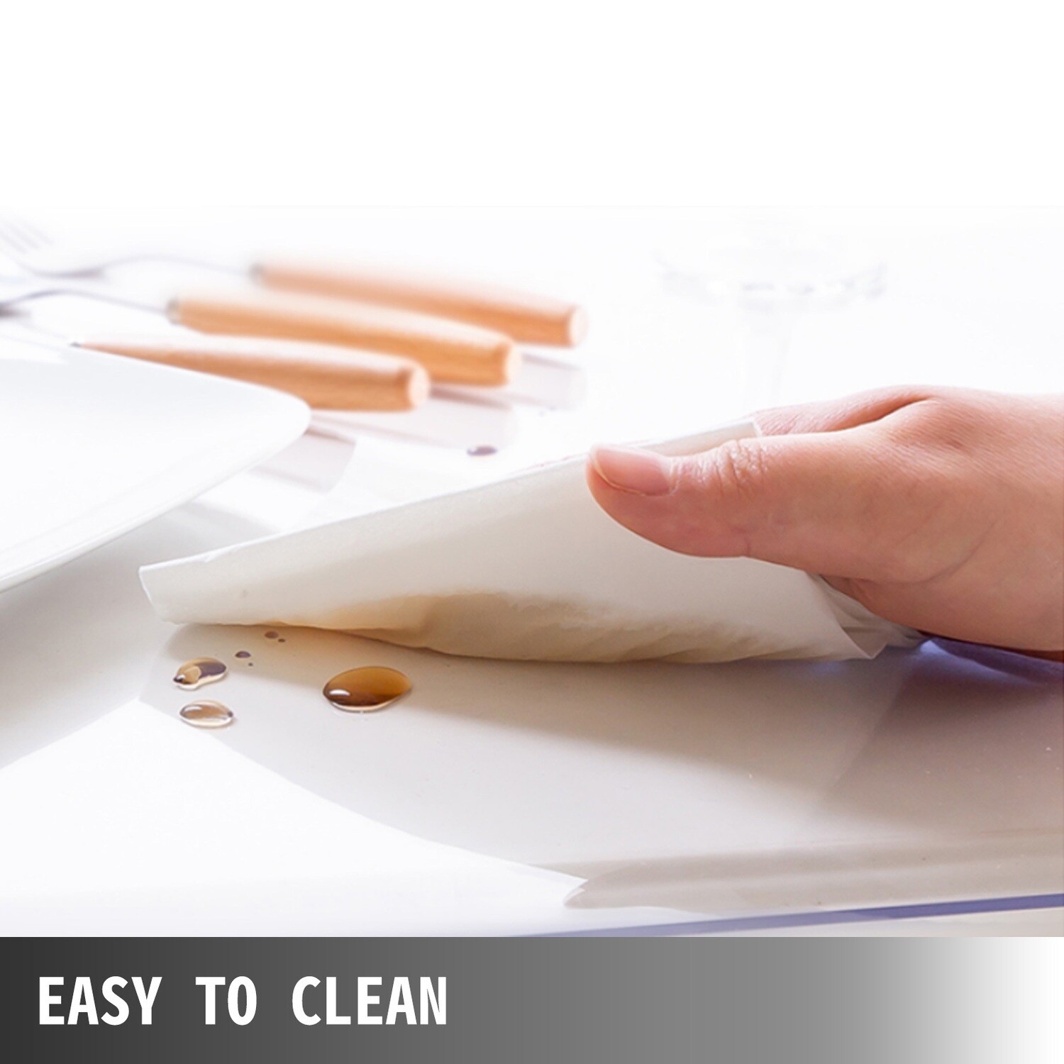 Thick Clear Table Protector Clear PVC Table Top Protector (2mm thickness)