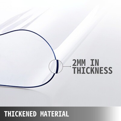 Thick Clear Table Protector Clear PVC Table Top Protector (2mm thickness)