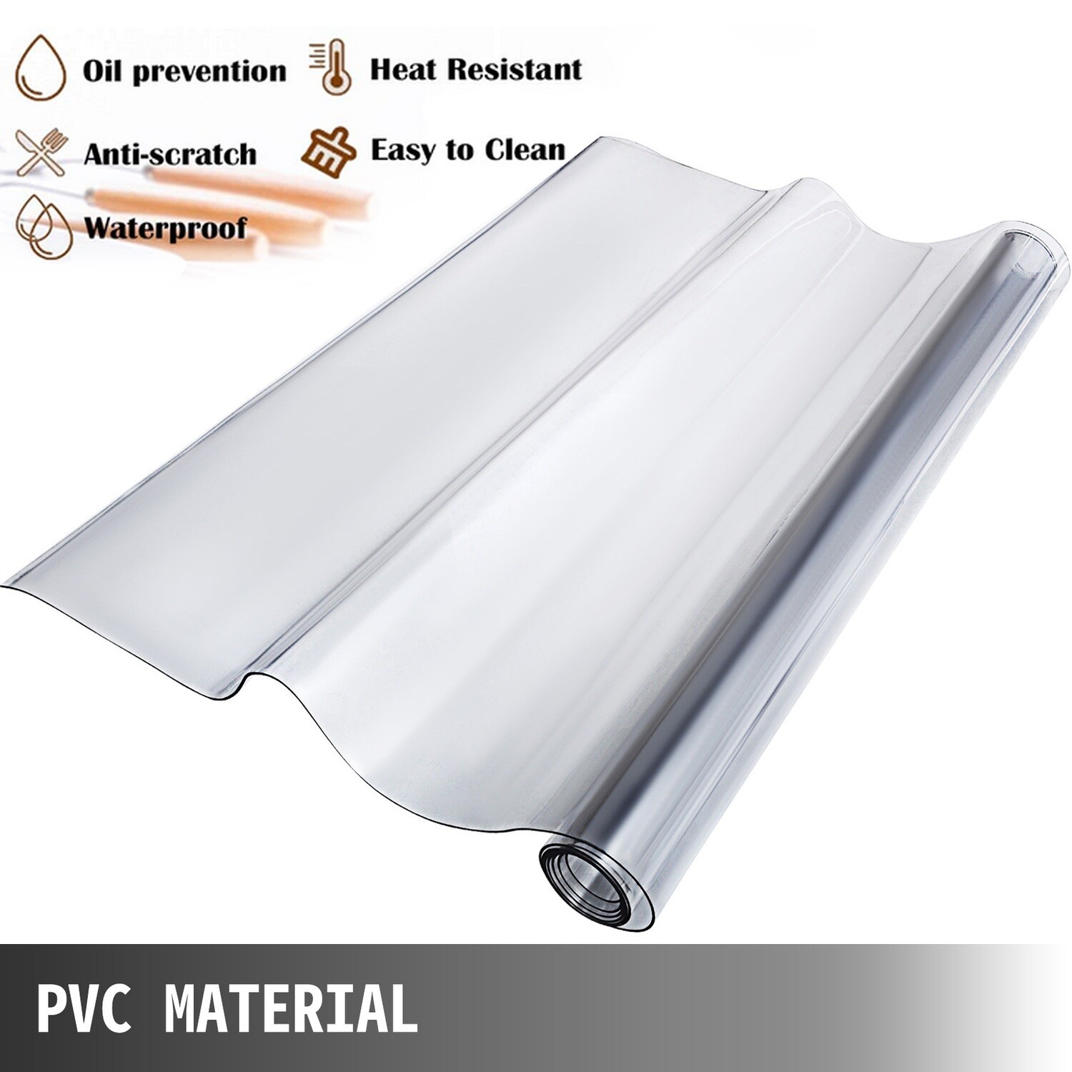 Thick Clear Table Protector Clear PVC Table Top Protector (2mm thickness)