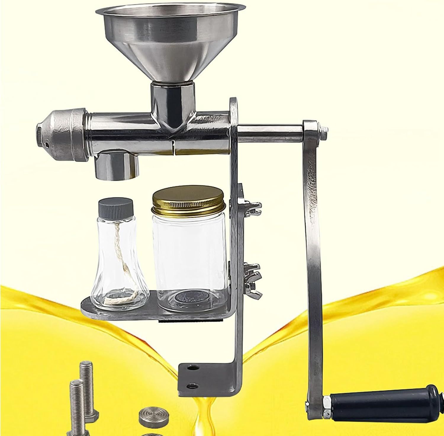 Stainless Steel Seed Olive Oil Expeller Extractor Hand Manual Oil Press Machine