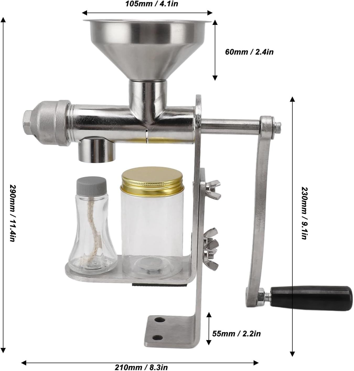 Stainless Steel Seed Olive Oil Expeller Extractor Hand Manual Oil Press Machine