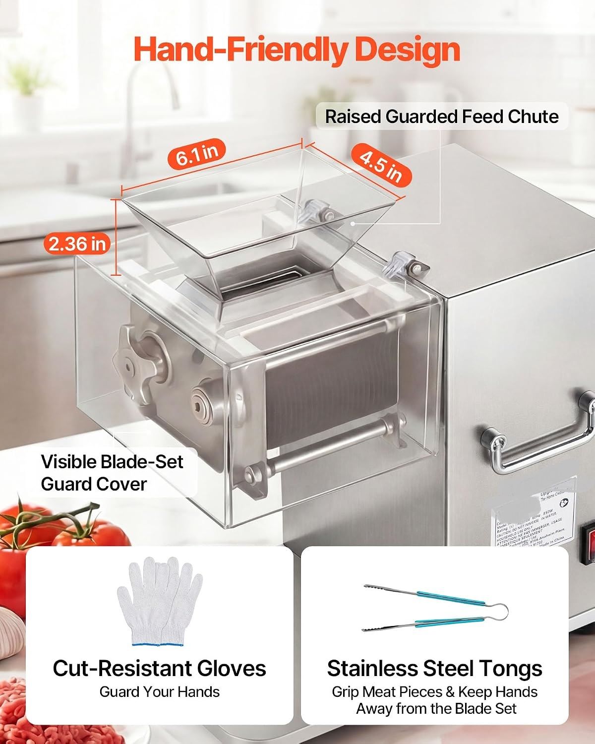 Meat Slicer 850W Commercial Cutting Machine