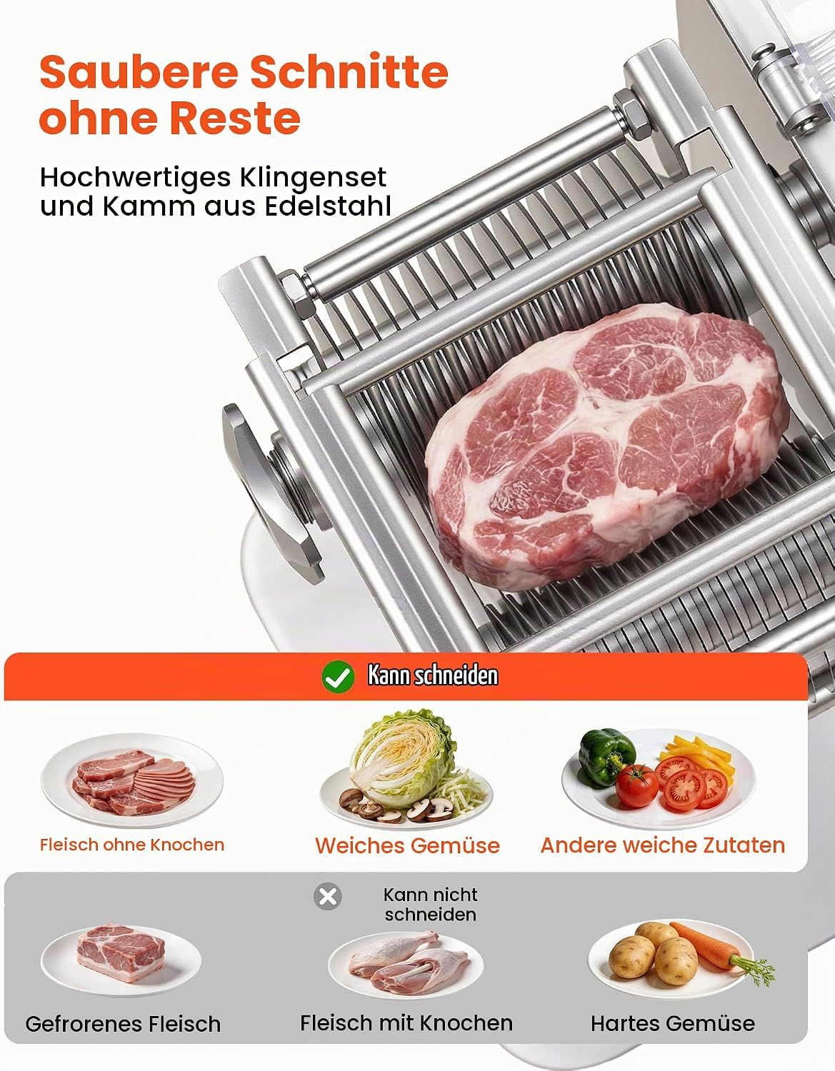 Meat Slicer 850W Commercial Cutting Machine