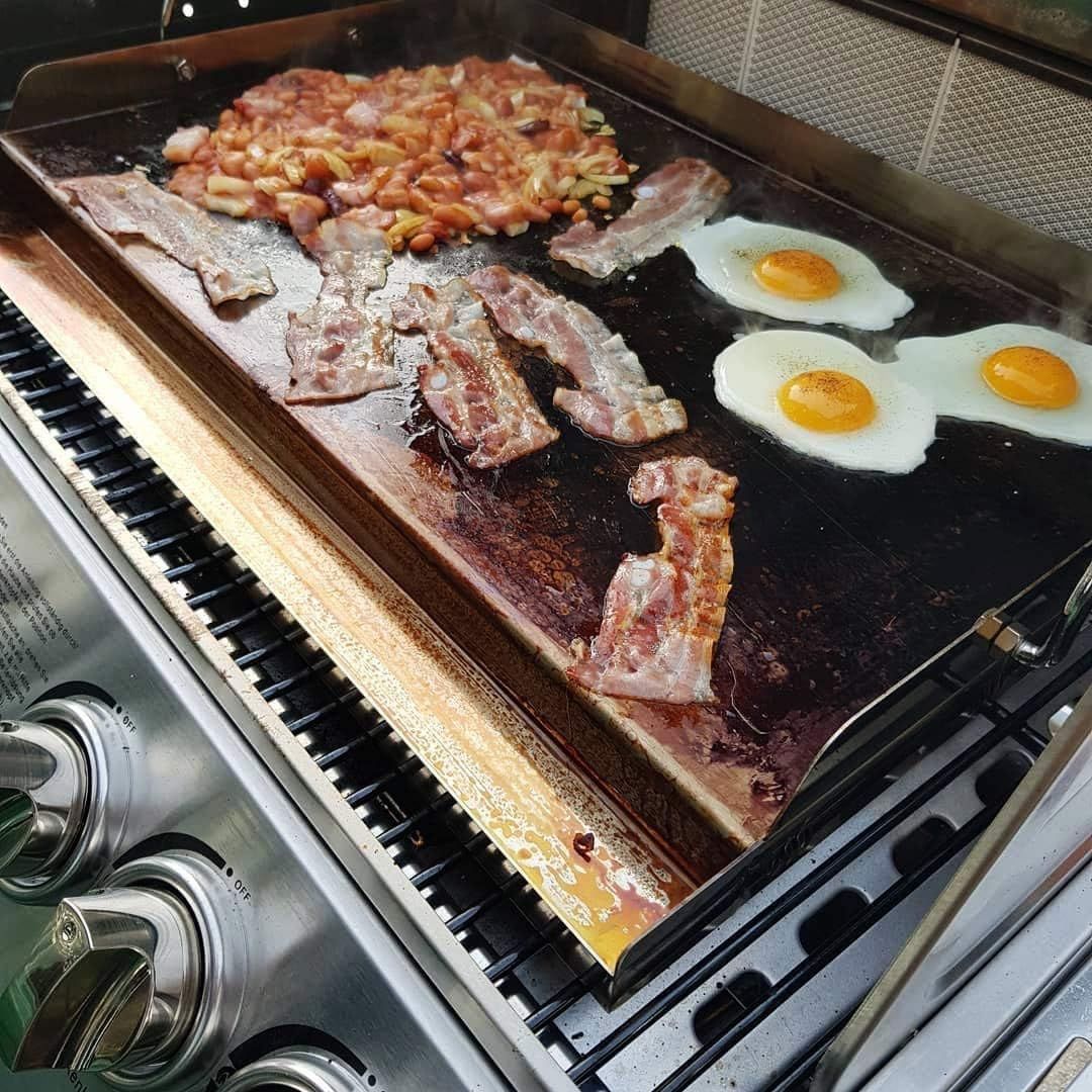 BBQ Griddle Plate Stainless Steel Plancha 47.2x32cm
