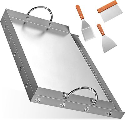 Rectangular Stainless Steel BBQ Griddle Plate