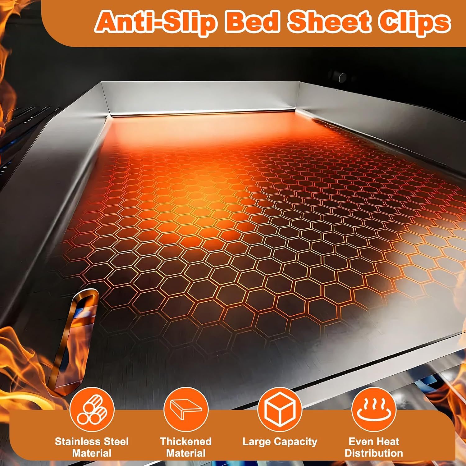 Rectangular Stainless Steel BBQ Griddle Plate