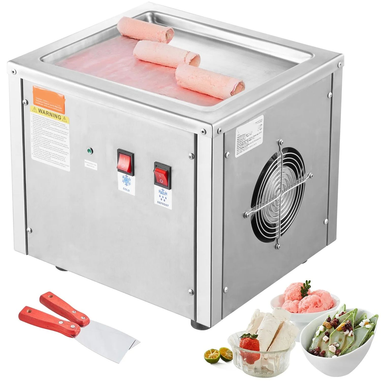 Fried Ice Cream Roll Machine Stainless Steel Maker