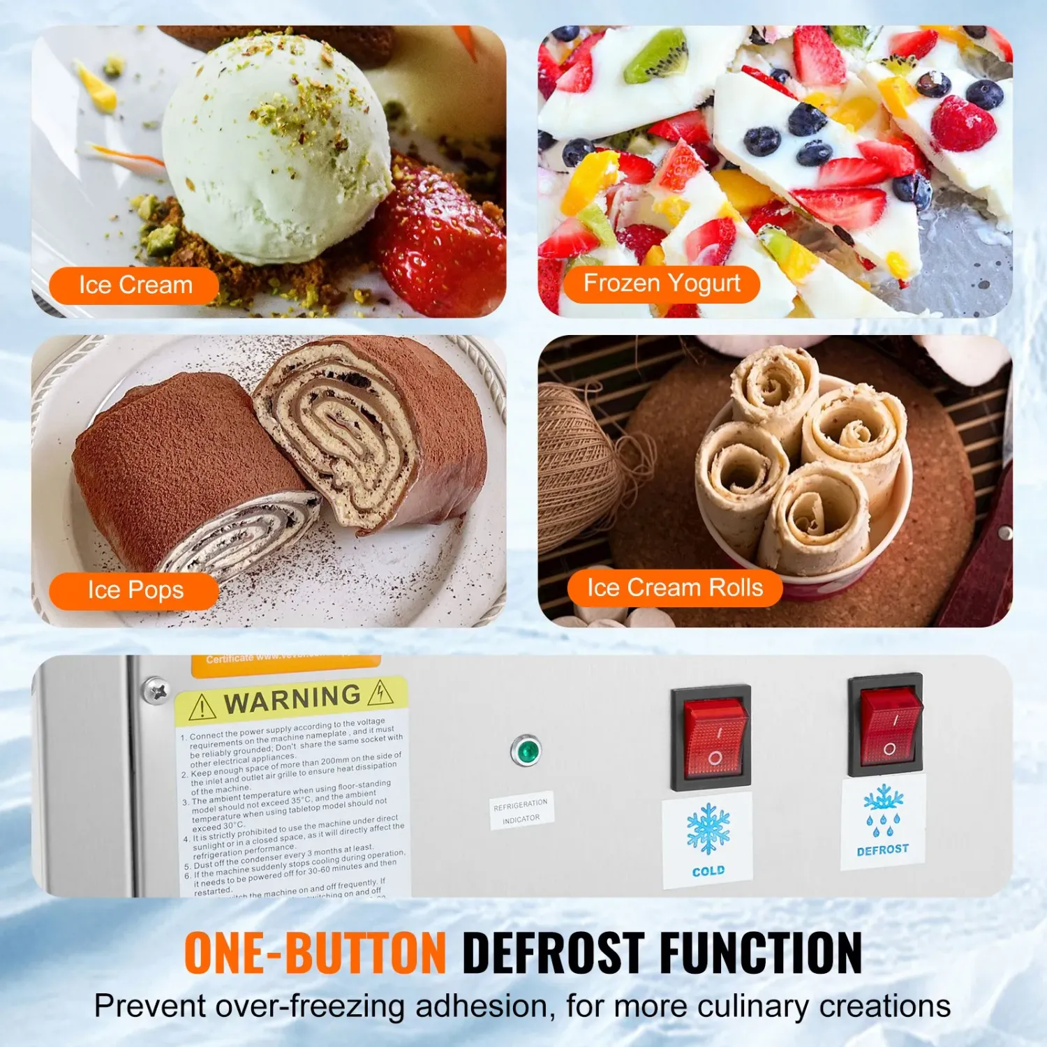 Fried Ice Cream Roll Machine Stainless Steel Maker