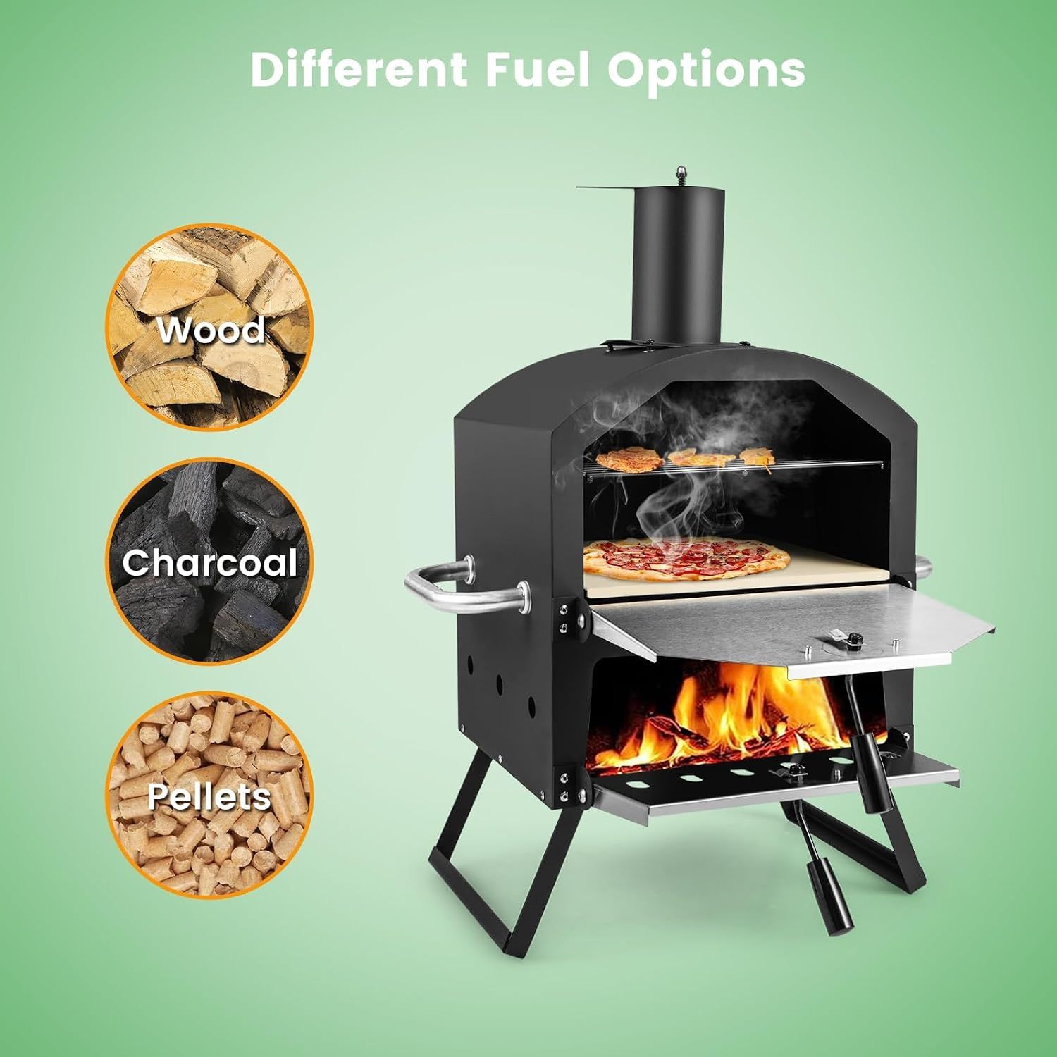 Professional Series 27L Portable Wood-Fired Pizza Oven – Up to 600°C