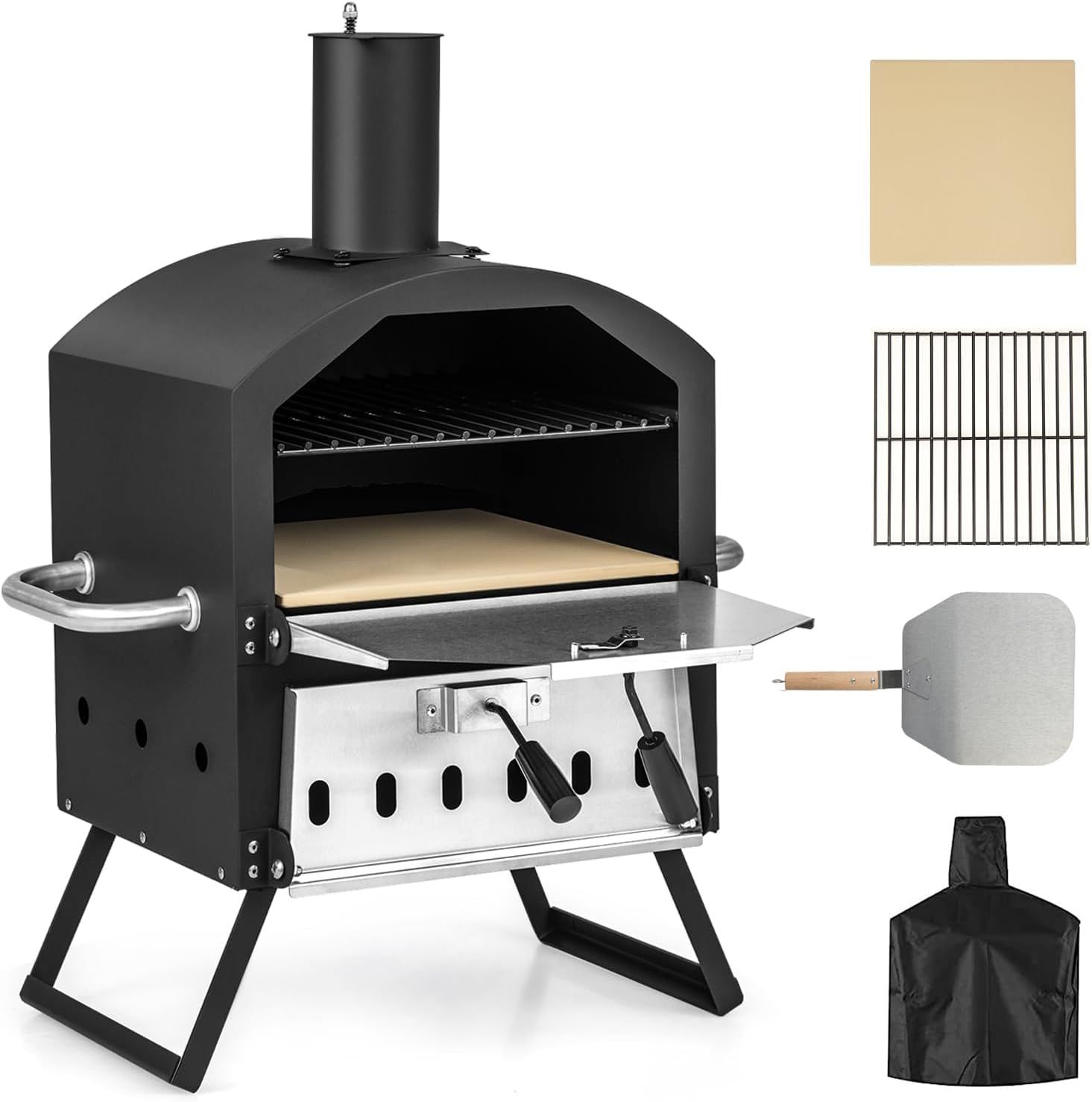 Professional Series 27L Portable Wood-Fired Pizza Oven – Up to 600°C