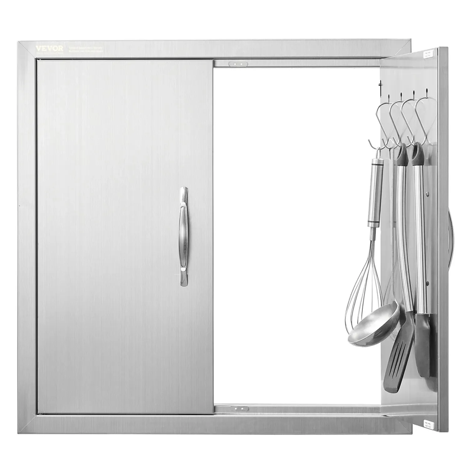BBQ Access Door 24 x 24inch, Double Stainless Steel Outdoor Kitchen Cabinet Door