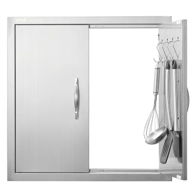 BBQ Access Door 24 x 24inch, Double Stainless Steel Outdoor Kitchen Cabinet Door